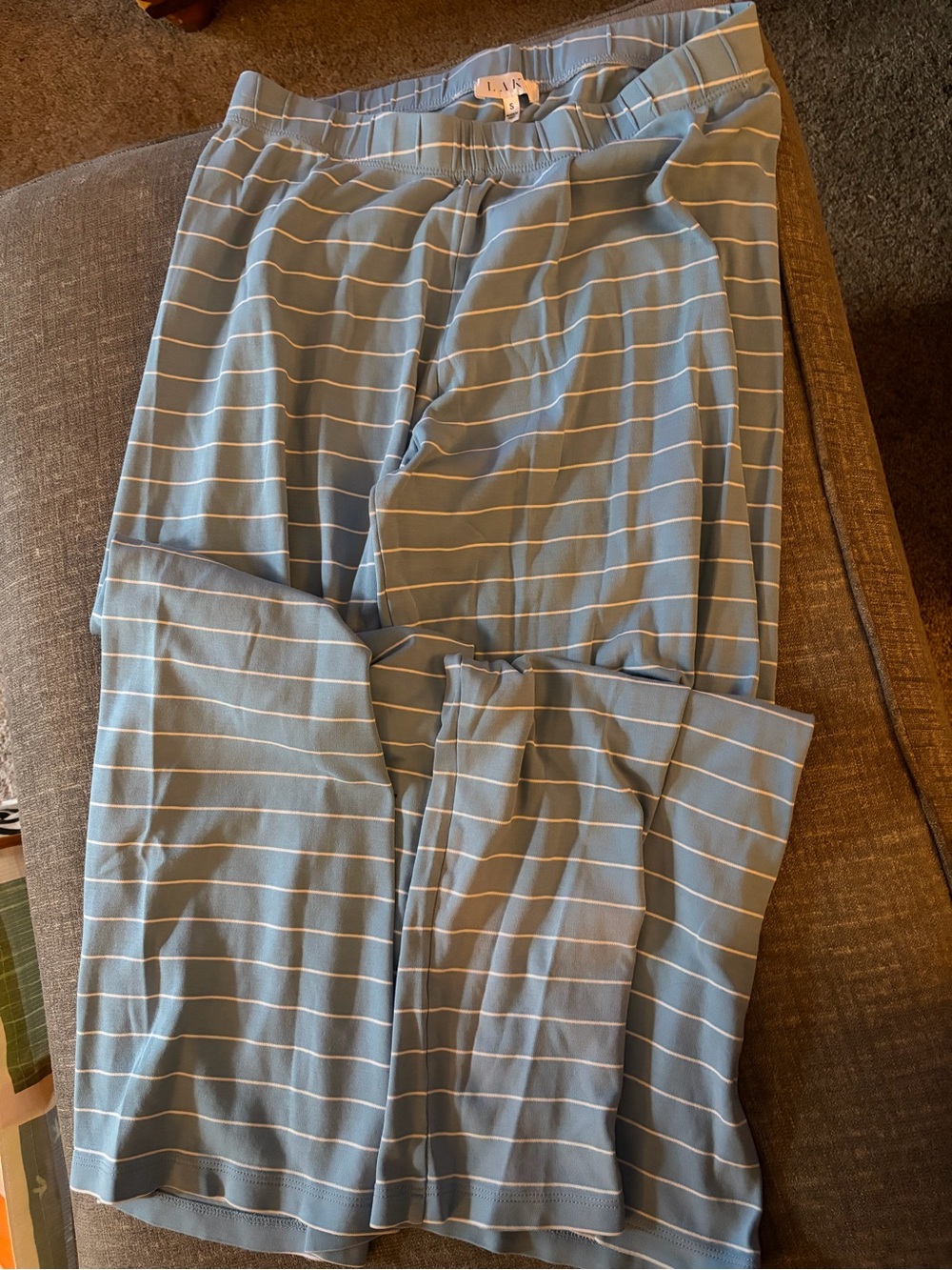 Lake Light Blue Striped Women’s Pajama Pants - Comfortable Lounge Sleepwear